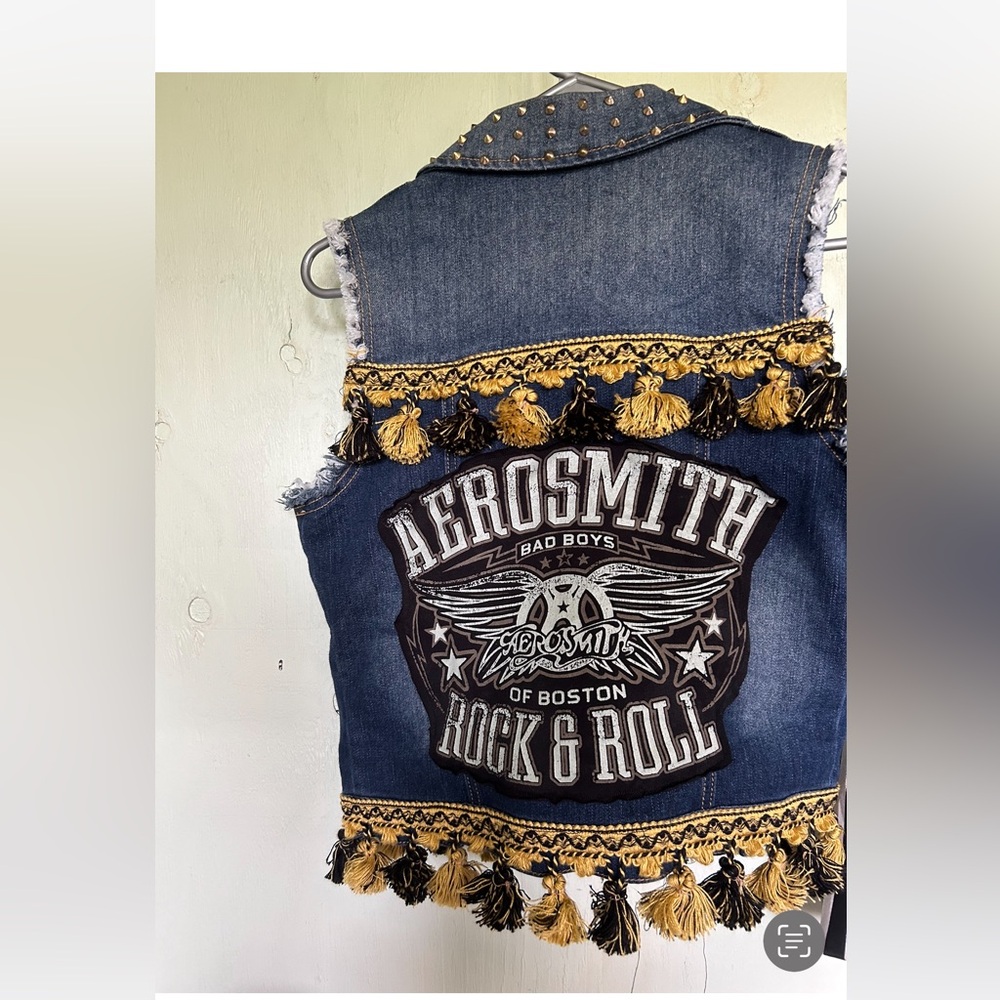 Aerosmith Rock&Roll embellished vest
